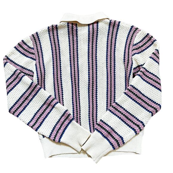 Urban Outfitters Ricky Waffle Knit Long Sleeve Polo Shirt Sweater Medium - Picture 8 of 8